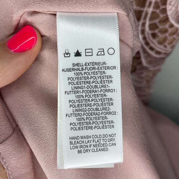 Dress The Population Cardea Guipure Lace Dress in Dusty Rose Pink Size S - Picture 4 of 6